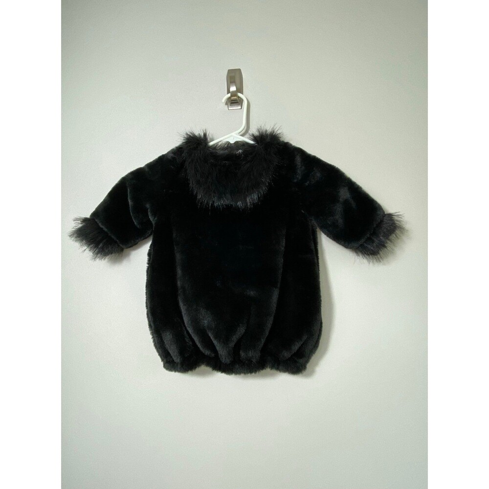 Pottery Barn Kids Black Faux Fur Cat Costume 12-24M Plush Tail
